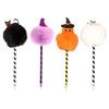 6x/Set Glatter Schreibstift Halloween Kugelschreiber Schreibwarenstift Kugelschreiber mit Pompons Unterschriftsstift für Schule Büro