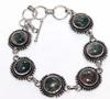 Exclusive Moss Agate 925 Silver Plated Bracelet 8" Handmade Jewelry Trendy R9M17