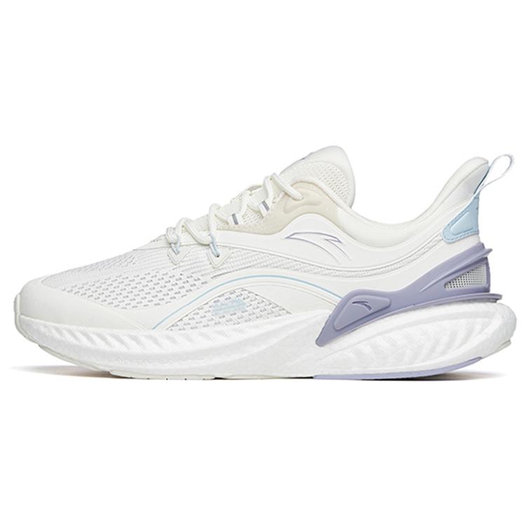 Anta Martian Foam Running Collection Breathable Low top Running Shoes Women's Ivory White Purple 122215570R-3