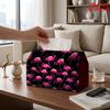 2D Flat 1pc, Tissue Box. Pink Flamingo Pattern Napkin Dispenser, Reusable, Daily Desktop Tissue Organizer, Suitable for Kitchen Living Room Bedroom Ba
