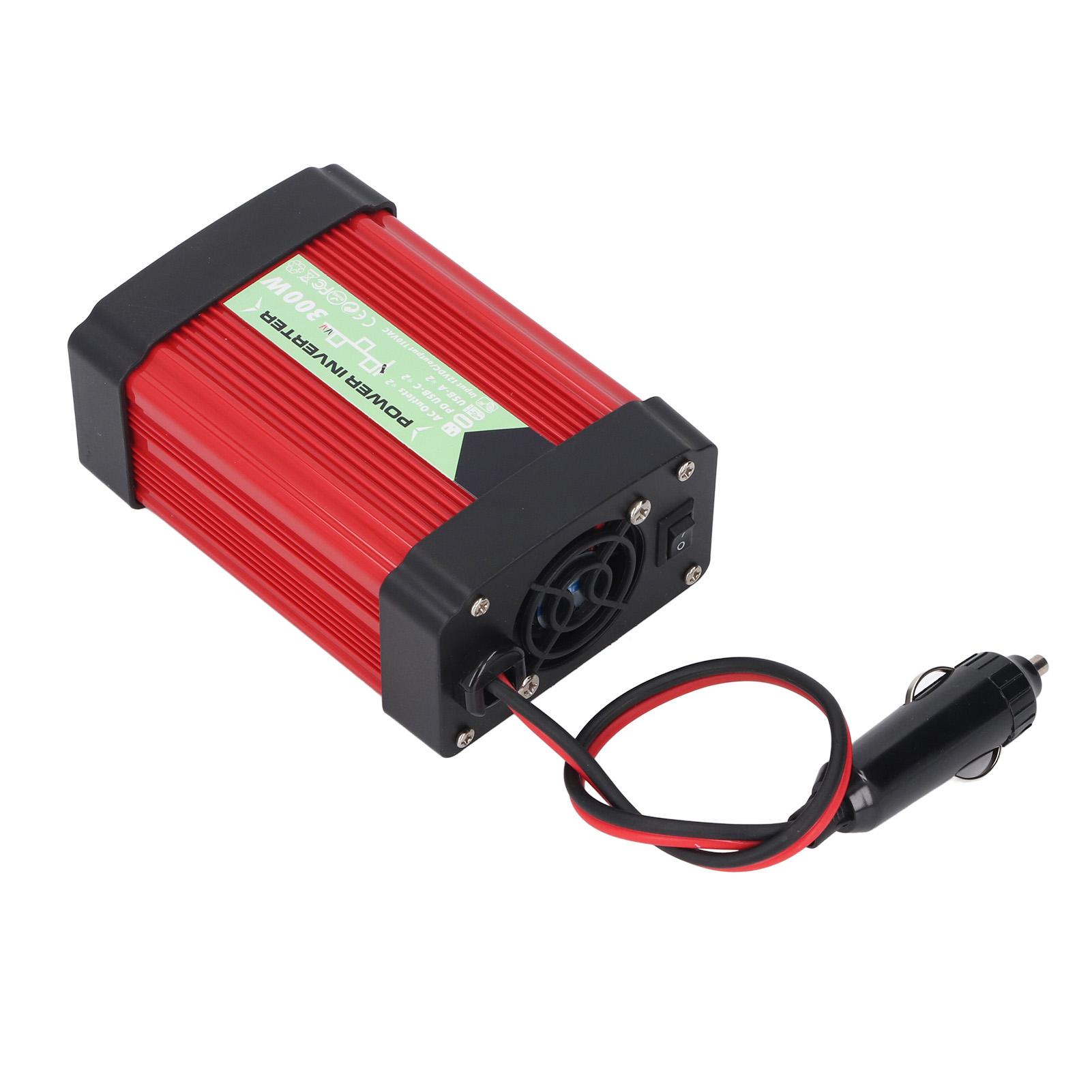 

12 В в 110 В автомобильный инвертор с модифицированной синусоидой, преобразователь мощности с портом быстрой зарядки, универсальная розетка