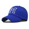 M Letter Embroidery Wide Brim Baseball Hat Sun Protection Cap For Use Outdoor