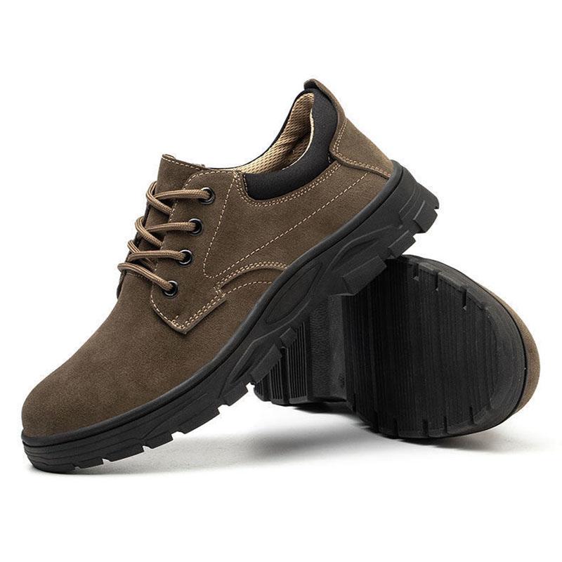 Oulylan New Safety Shoes Lightweight Breathable Anti Smashing Anti Piercing Steel Toe Wear-Resistant Welding Work Shoes