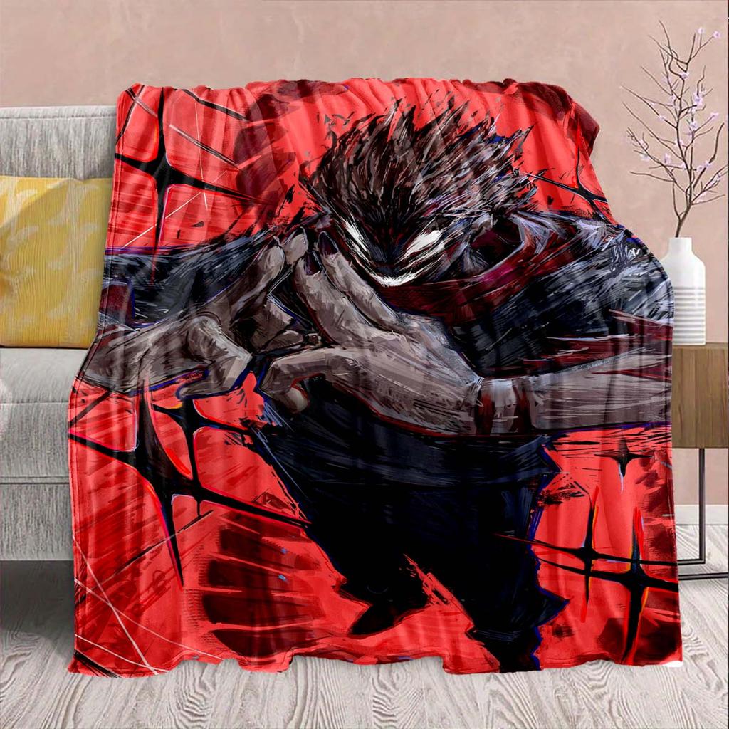 Jujutsu Kaisen Anime Flannel Blanket - Soft Warm Perfect for Sofa, Bedding Camping Travel Office Home Decor -QJY