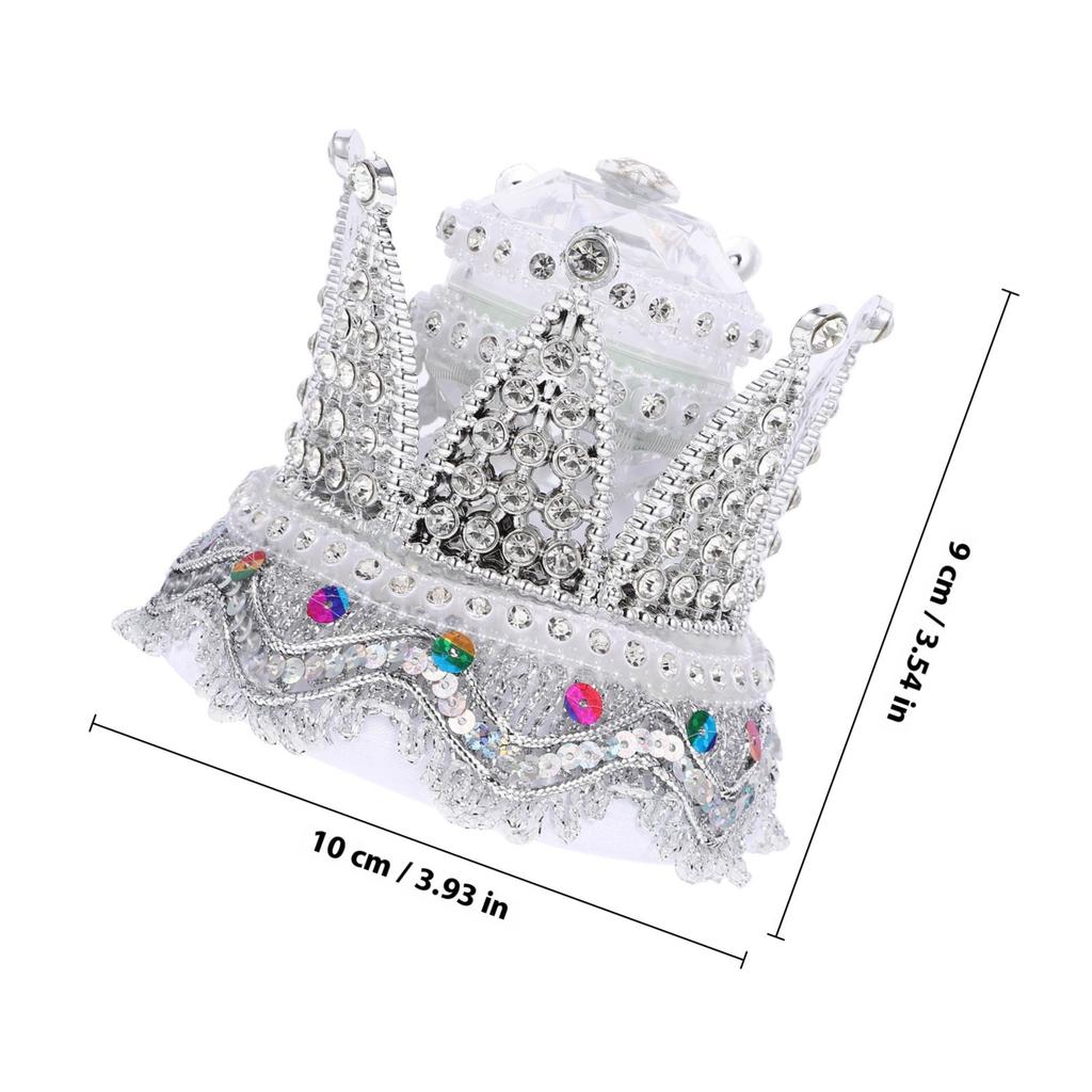 Boîte à Bague de Mariage Incrustée de Strass en Forme de Couronne Boîtier à Bague Compact Léger Portable de Luxe pour Cérémonie de Fiançailles