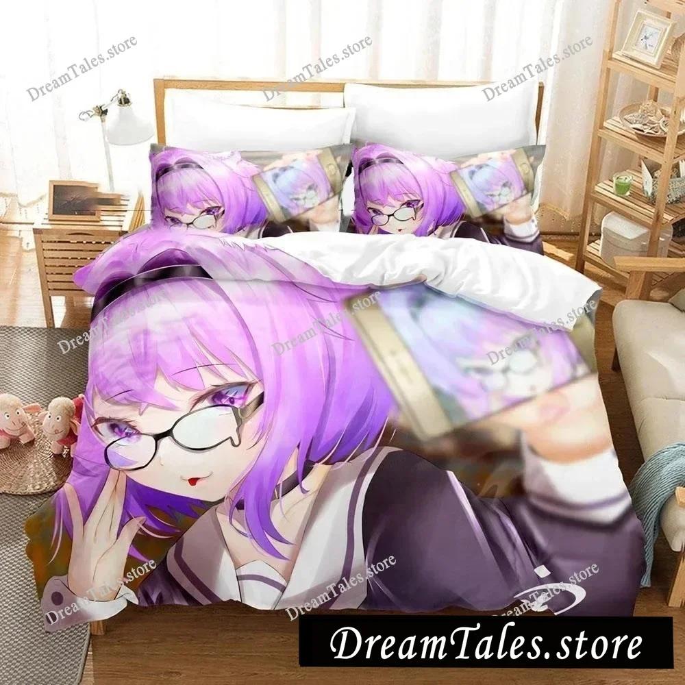 Nekomata Okayu Bedding Set Boys Girls Twin Queen Size Duvet Cover Pillowcase Bed Kids Adult Fashion Home Textile Customizable741