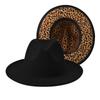 Leopard Print Inner 11 Color Top Hat Jazz Hat Felt Hat Big Brim Solid Color Cashmere Hat