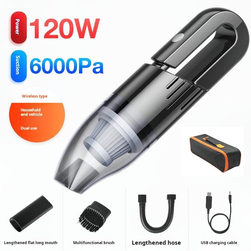 Samochodowy bezprzewodowy odkurzacz domowy o dużej mocy, ładowanie, miniaturowy odkurzacz ręczny, odkurzacz dwufunkcyjny na sucho i mokro