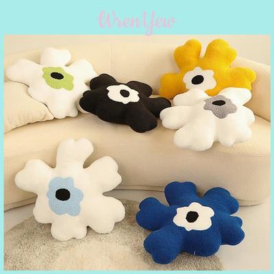 Nordic Style Floral Embroidered Cushion Pillow With Pp Cotton Filling For Living Room Decor
