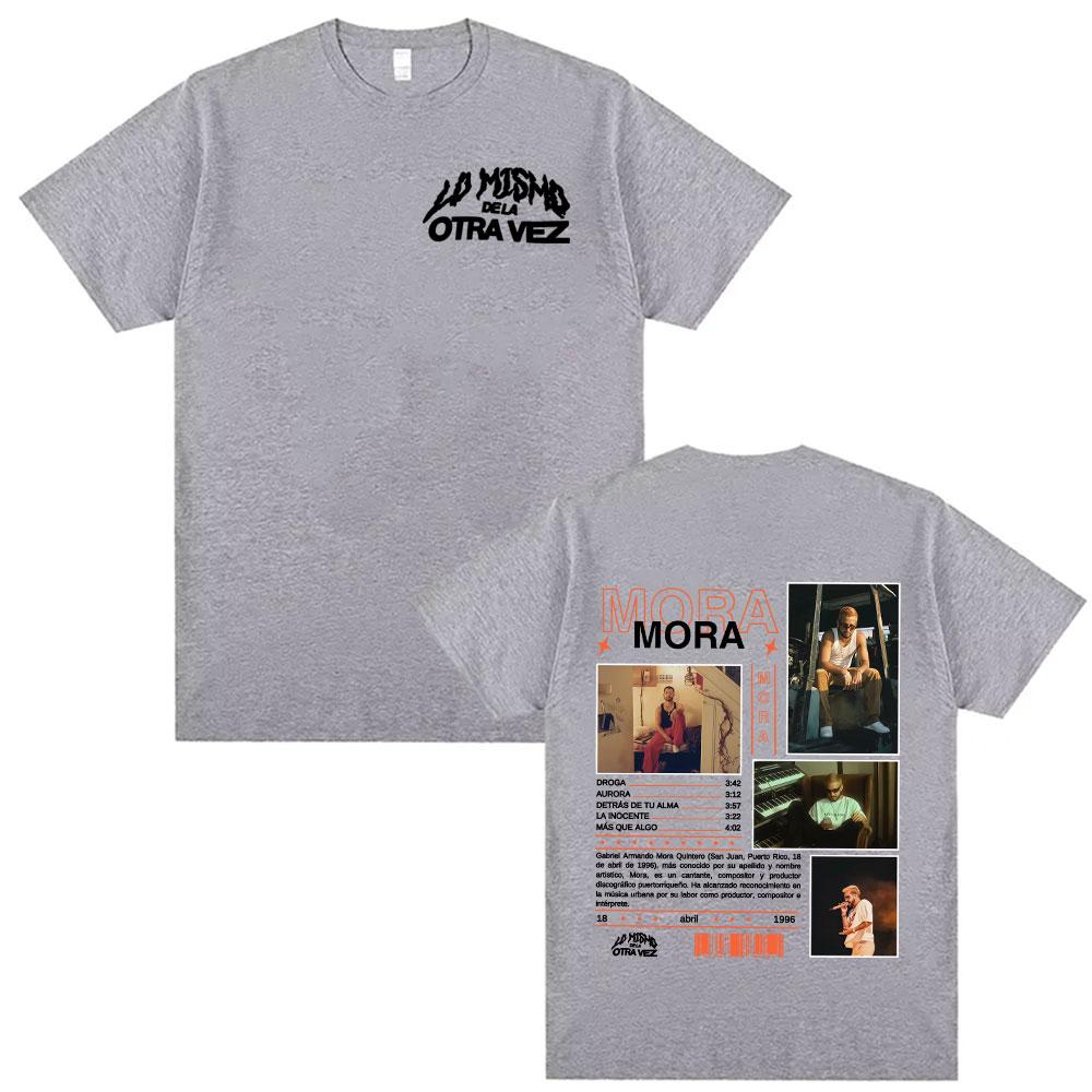 Rapper Mora Lo Mismo Dela Otra Vez Tour 2025 Merch Tshirts Unisex Fashion Hip Hop Vintage T Shirt Unisex Short Sleeve Tshirt Tops