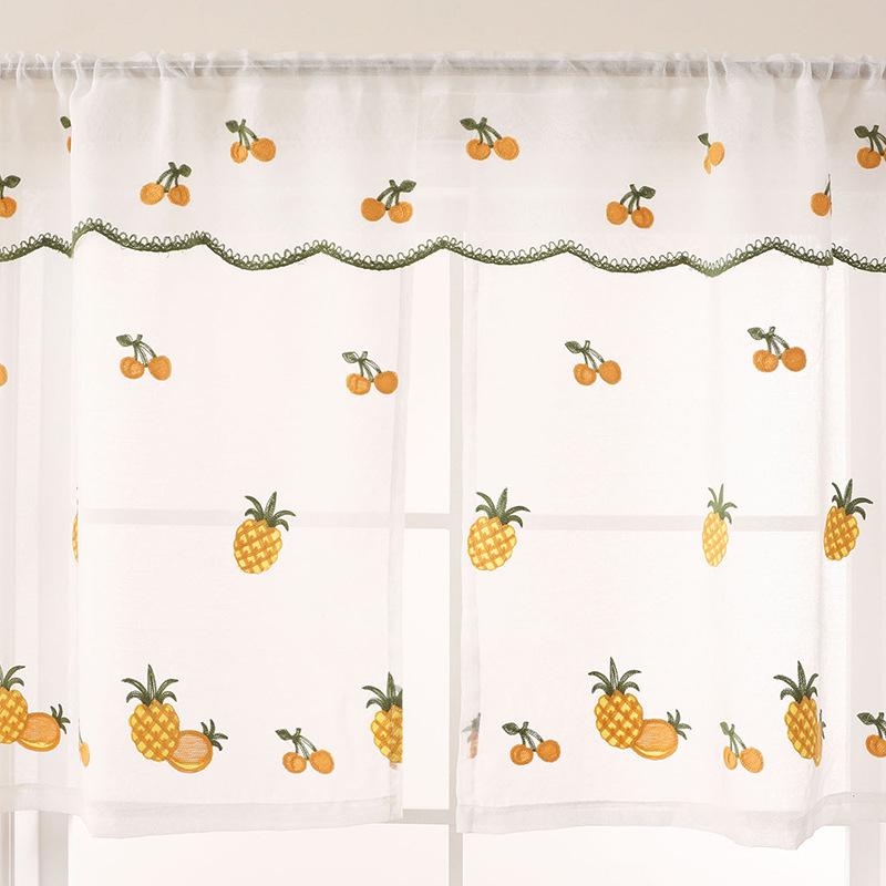 

Pineapple embroidery curtains, floor-length curtains, thickened finished curtains, home decoration items 1