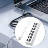 USB Splitter 7 Port Power USB Splitter Expander USB2.0 Data Port Splitter Adapter Individual Switches USB Splitter for