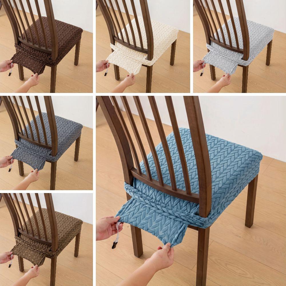 Breathable Dining Chair Cover Anti-Slip Buckle Stretch Chair Cushion Cover  Chair Protection