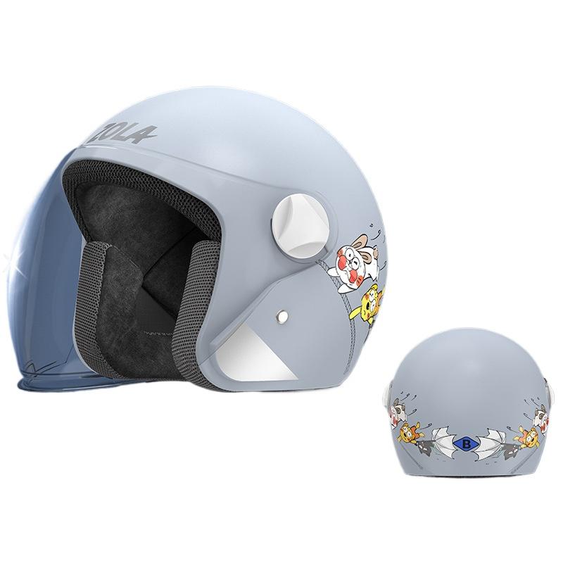 Winter Helmet Belt Scarf Electric Car Helmet Men and Women Universal Cat Ear Helmet Hard Hat