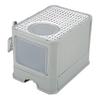 Cat Litter Box Fully Enclosed Drawer Type Prevent Leakage Large Space Kitten Toilet Box for Indoor Gray