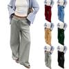 Women High Waist Wide Leg Pants Drawstring Waistband Casual Loose Fit Lounge Trousers Lightweight Comfortable Fabric