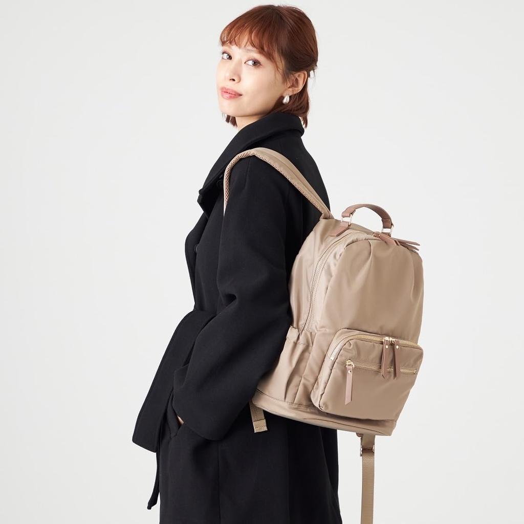 Monica 13-Pocket Nylon Backpack MONI1048 Pink (50)