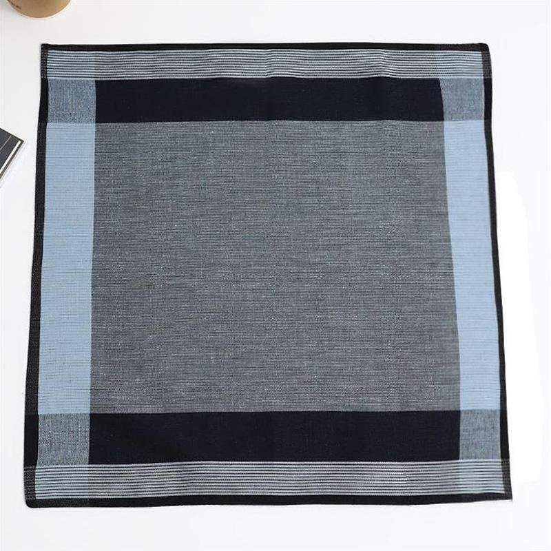 3 szt. Bawełniane 43x43cm Eleganckie Męskie Chusteczki do Ocierania Potu Artykuły Ślubne Barwiona Przędza Krata Nie Blakną Kwadratowe Chusteczki