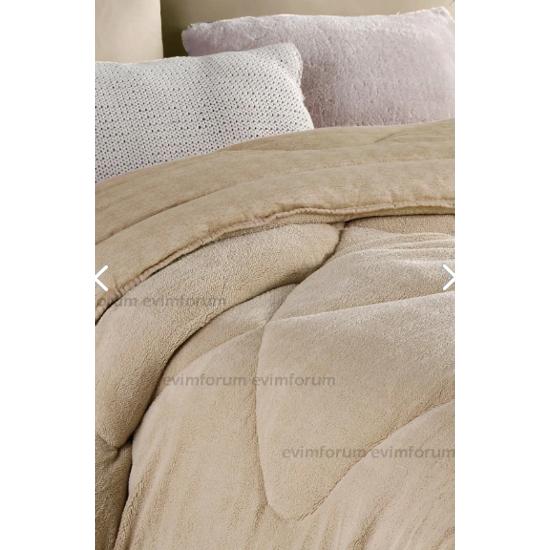 Single Double Luxury Beige Wellsoft Quilt Double Sided