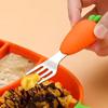 1pc-Carrot Shaped 304 Stainless Steel with Cute Carrot Shaped Fork, Reusable Tableware