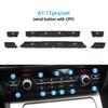 11/12/14pcs Dashboard Air Conditioner AC Button Heater Switch Cover For BMW 5 6 7 Series X5 X6 F10 F18 F06 F12 F01 F02 F15 F16
