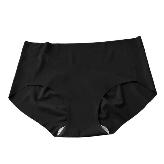 Women's Ultra Thin Ice Silk Underwear Seamless Mid Waist Briefs Quick Drying Breathable Invisible Panties