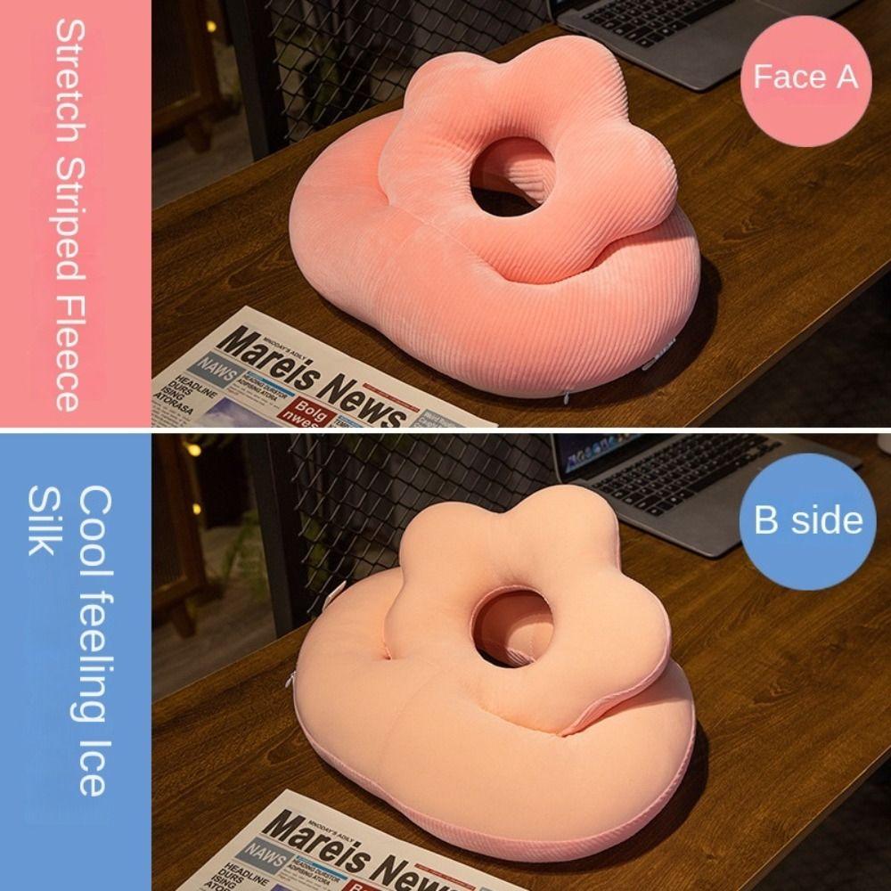 Almofada de Soneca de Escritório de Flor Dupla Face Super Macia Almofada de Soneca de Verão Homens Mulheres