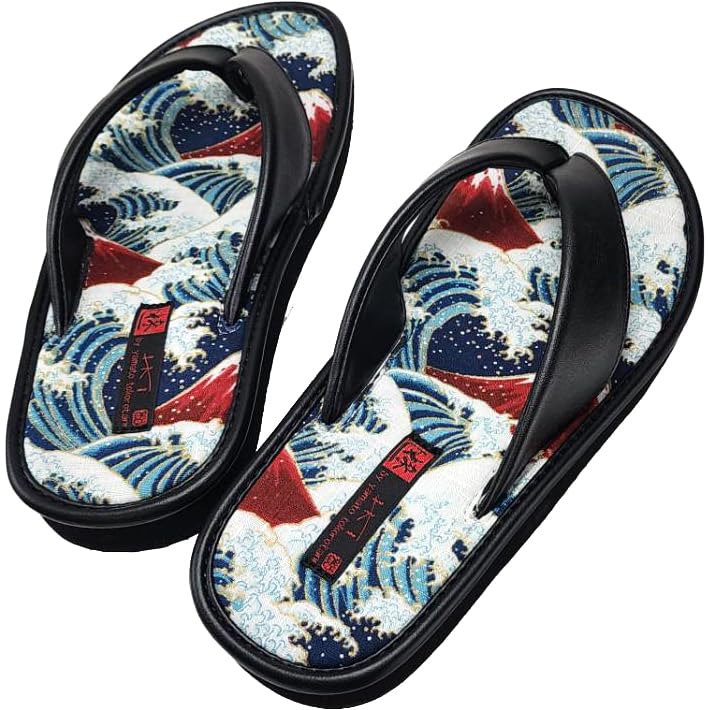 YAMATOHEP Geta Thick Perfect for Summer and Everyday Wear and Fuji Japanese Shoe Men's Japanese-style Sandals, Style, Cushioned, Comfortable, Sole,