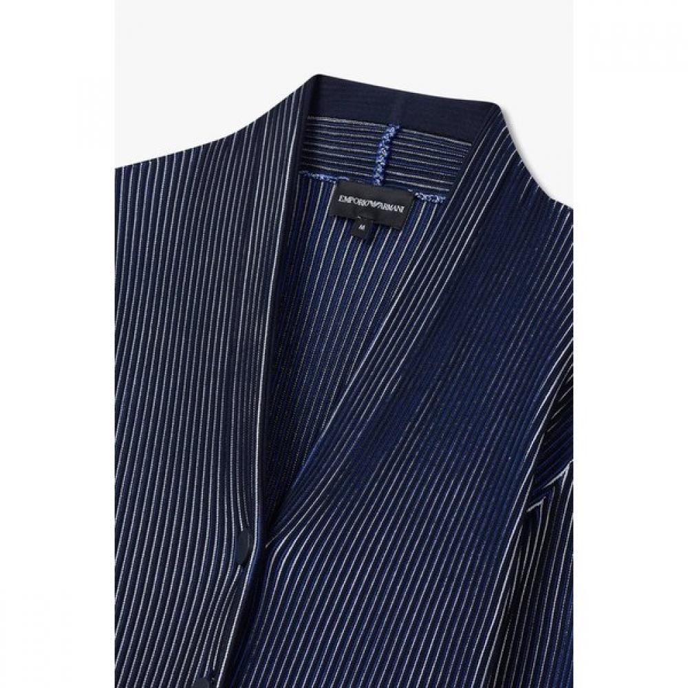 Emporio Armani Women S Stripe Rib Crop Cardigan 25 F W A525328528