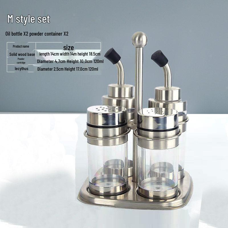 ZLIII Stainless Steel & Wood Base Seasoning Set
