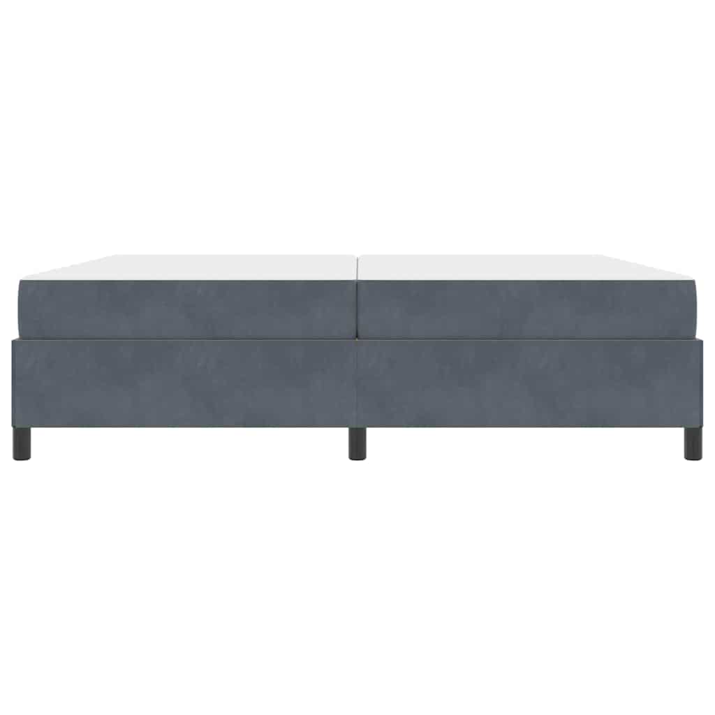 Bed Frame with Mattress Dark Gray 200 x 200 cm Fabric