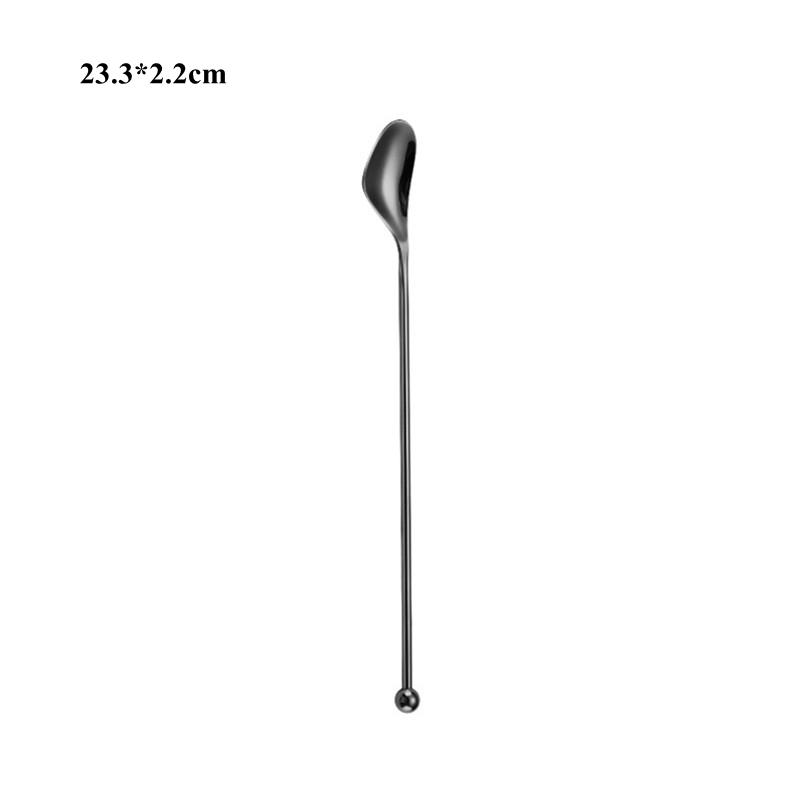 304 Edelstahl Barlöffel mit langem Griff Doppelkopf Bartender Cocktail Swizzle Sticks Rührstab Stick Küchenzubehör