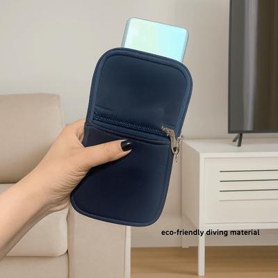 Neopreen Rits Telefoonhoesje met Handvat Portemonnee Telefoon Beschermhoes Stofdichte Case Telefoonhoesje Portabel Energiebron