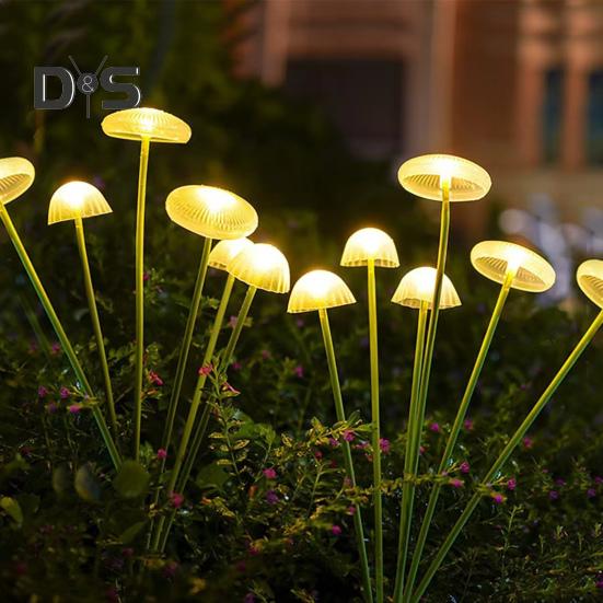LED Solar Lamp Automatic ON/OFF Easy To Install IP44 Waterproof Jellyfish Solar Garden Light Romantic Courtyard Decoration
