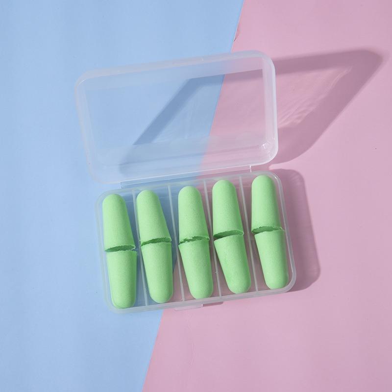 Sponge Noise-cancelling Earplugs Bullet Head Slow Rebound Silent Anti-snoring Earplugs Sleep Noise-cancelling Earplugs