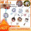 10pc Movies Peripheral Ne Zha Keychain Pendant Acrylic Key Ring Ne Zha Key Pendant Schoolbag Pendant Gift For Fans Friends Party