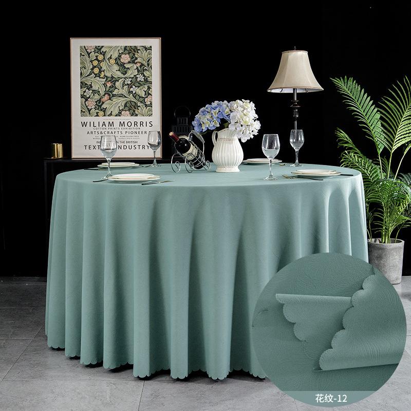 Hotel Round Tablecloth Fabric Restaurant Tablecloth Hotel Banquet Large Round Table Tablecloth Household Round Table Tablecloth