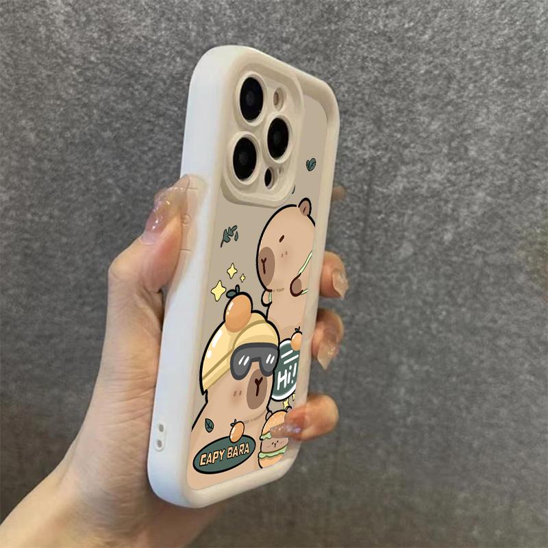 Cute Capybara Soft Phone Case For Samsung Galaxy S25 Ultra S24 FE S23 S22 S21 Plus A06 A26 A36 A33 A25 A16 Shockproof Back Cover