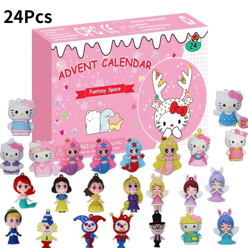 

Цифровой Рождественский 24-дневный Обратный Отсчет Слепой Бокс Розовый Мультяшный Детский Праздничный Подарок Игрушки