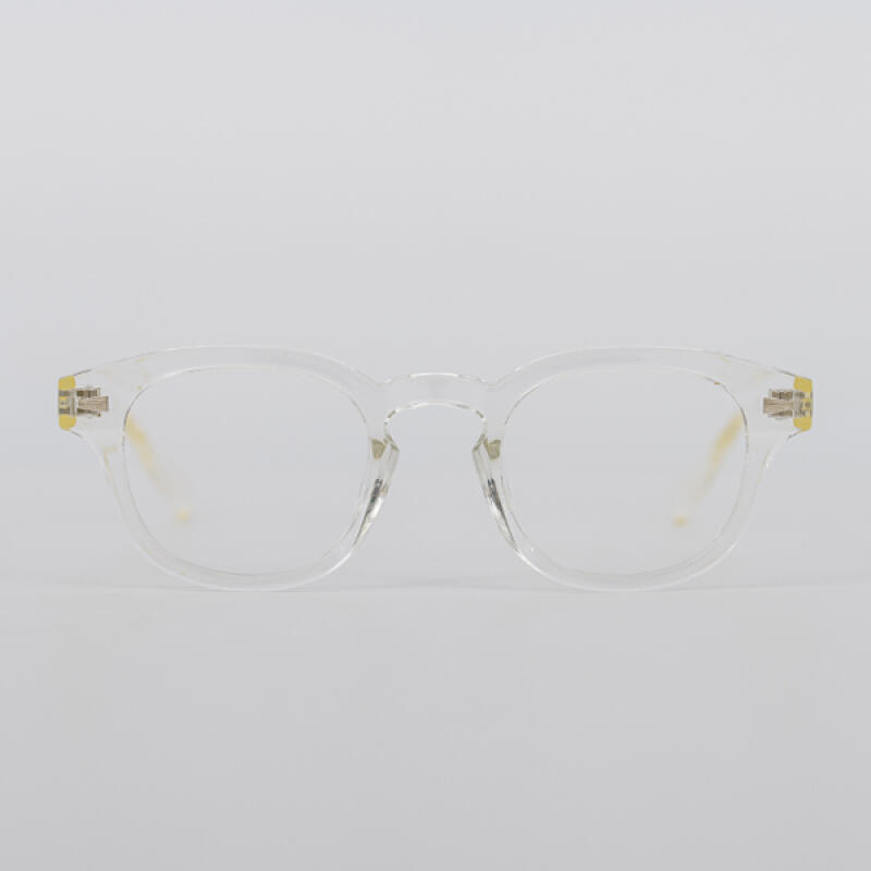 SBKA Ted-C02 Clear Horn-Rimmed Glasses (Blue Light Blocking)