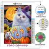 Diamond Embroidery Halloween Pumpkin And Black Cat 5D DIY Diamond Painting Cross Stitch Rhinestone