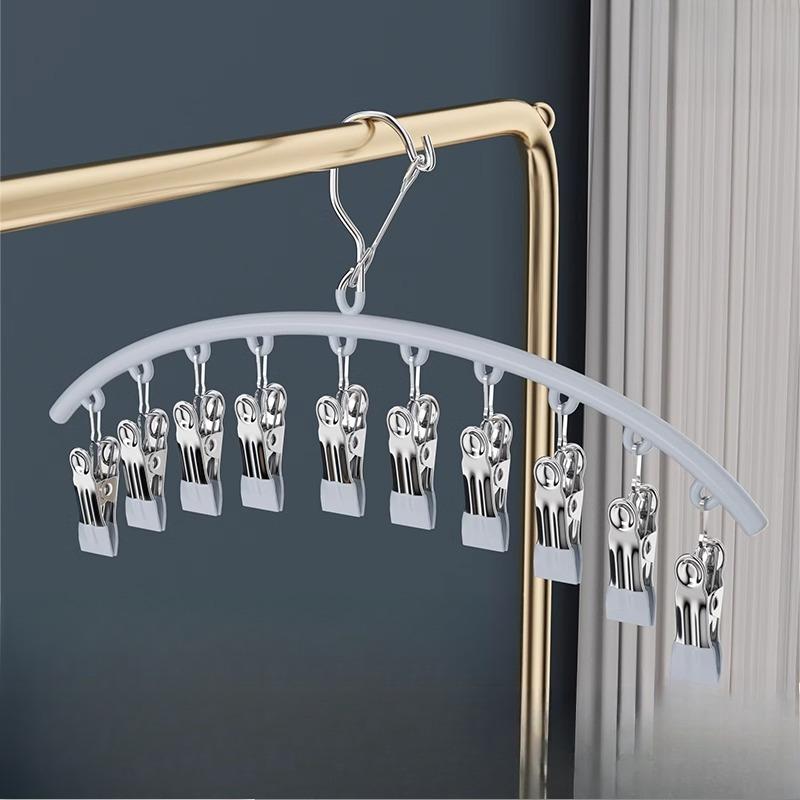 Legging Organizer For Closet, Metal Yoga Pants Hangers 10 Clips Holds 10 Leggings, Space Saving Hanging Closet Organizer Rubber