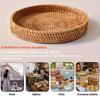 Handmade Autumn Rattan Tray Ornament Storage Dining Plate Hotel Restaurant Plate Decoration