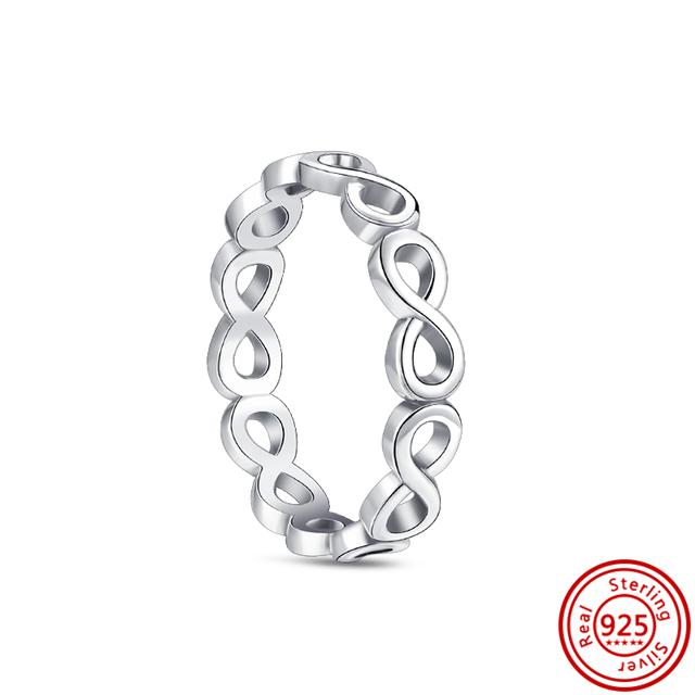 Νέο Ανοιξιάτικο Φιόγκο Φτερό Στέμμα Τριφύλλι Αφρώδη 925 Ασημένιο Στρογγυλό Δαχτυλίδι Γυναικείο Αυθεντικά ευρωπαϊκά κοσμήματα