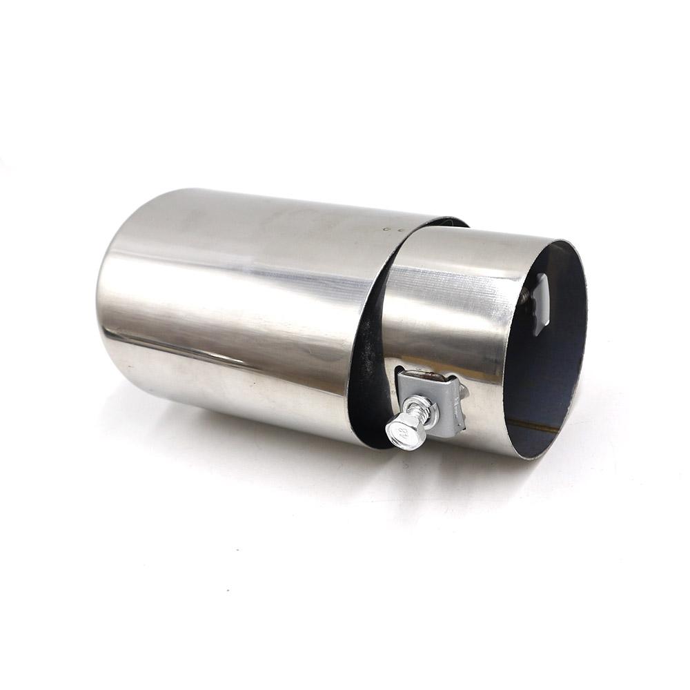 Universal Car Exhaust Muffler Tail Pipe Elbow Straight Pipe Modified Tail Throat Liner Pipe Auto Muffler Tip Straight Sliver