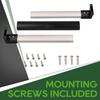 RVGUARD RV Screen Door Cross Bar Handle Adjustable From 21-5/8 Inch To 28-5/8 Inch With Sturdy And Secure Non-Slip Grip