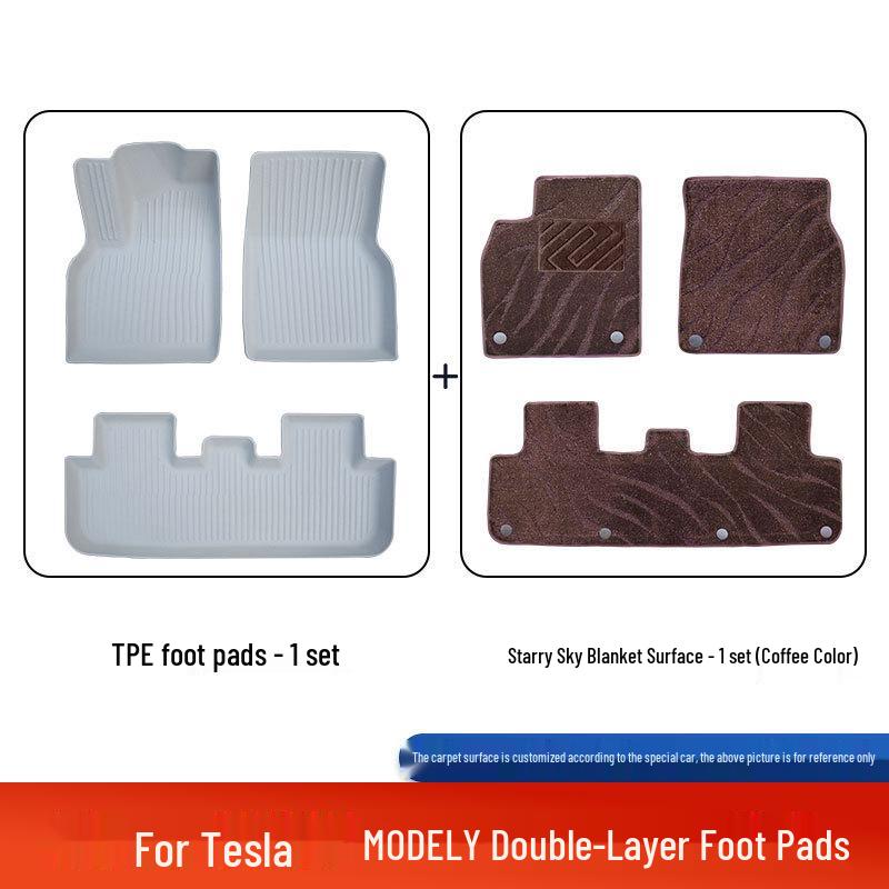 Compatible Tesla Model Y Refresh Floor Mats: 25 Models of TPE Trunk & Car Mats