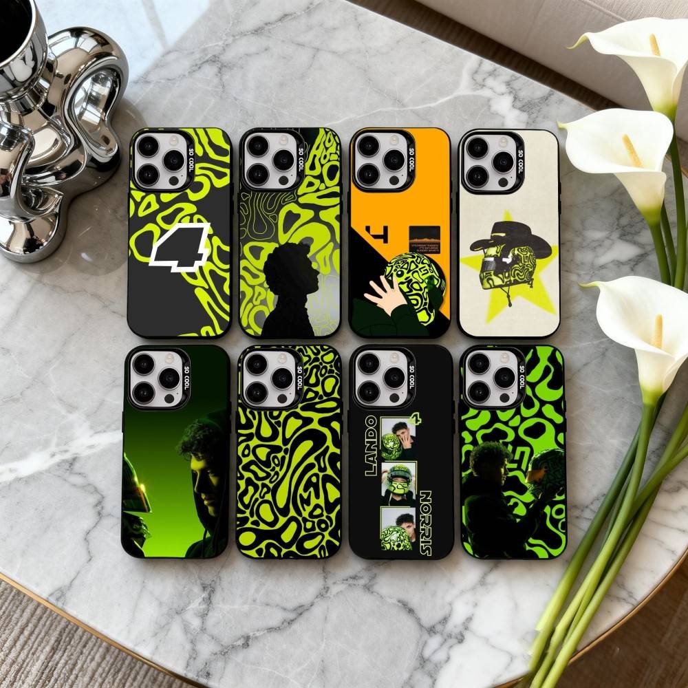 R-Racing D-Driver L-L-Lando N-Norris-S Phone Case For iPhone17,16,15,14,13,12,11 Plus,Pro Max Black Candy silver phone case