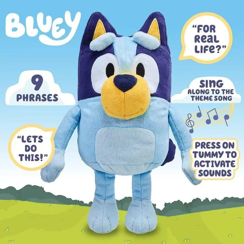 New Bluey Family Series Talking Plush Bingo Music Soundable Plush Toy Anime Figure Cute Animal Sing Dog Doll Kids Festival Gift