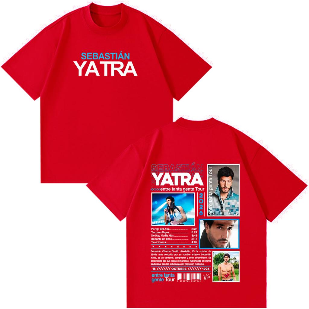 Singer Sebastian Yatra Entre Tanta Gente Album Tour 2026 Print Tees Unisex Unisex Fashion Tshirts Cotton Hiphop Oversized Tshirts